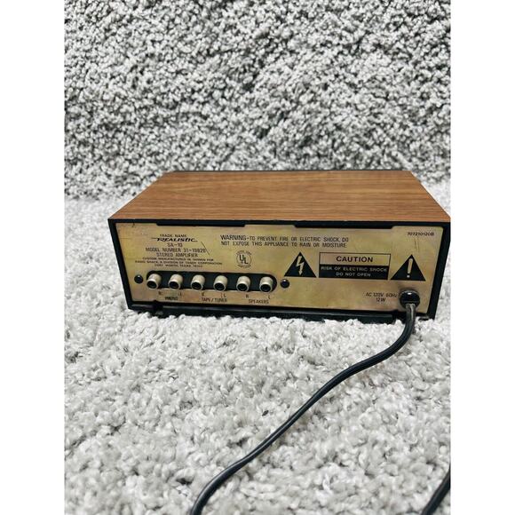 Realistic SA 10 Solid State Stereo Amplifier Brown Black Model 31 1982B 12W - Picture 13 of 15